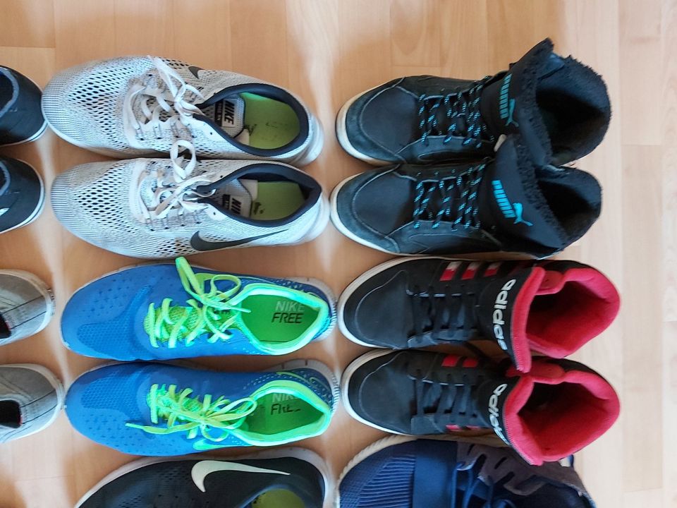 Gebrauchte Herren Sneaker Größe 46 Nike Adidas in Megesheim