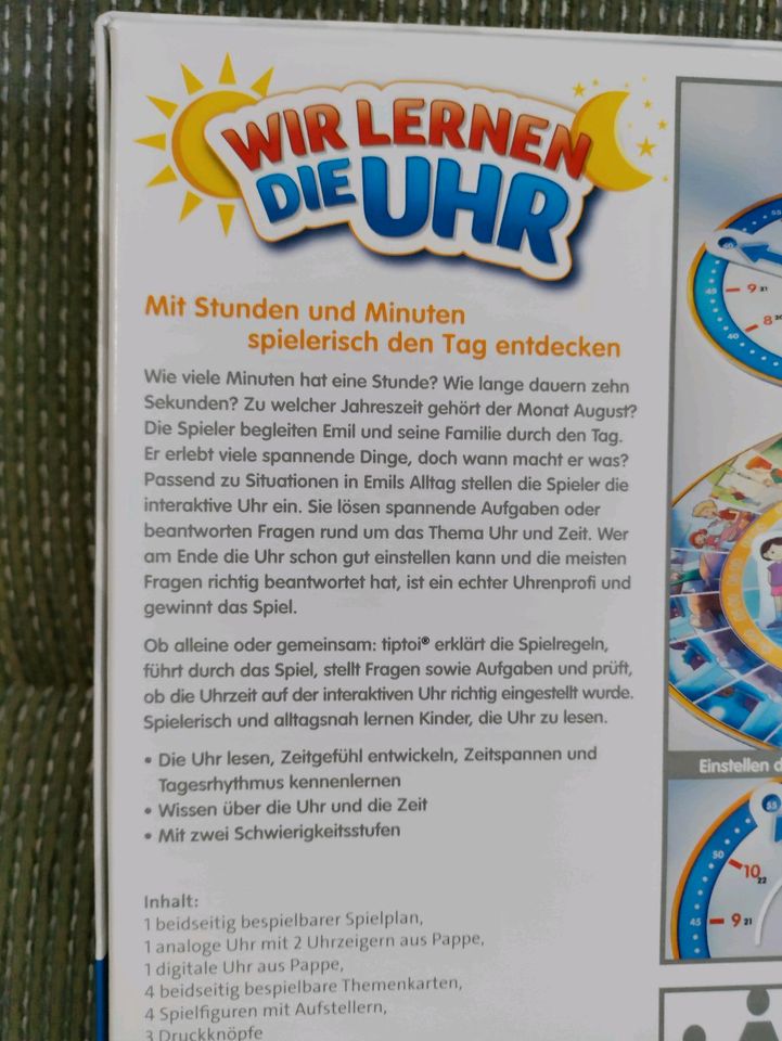 Tiptoi Spiel Wir lernen die Uhr, Lernspielzeug in Inchenhofen