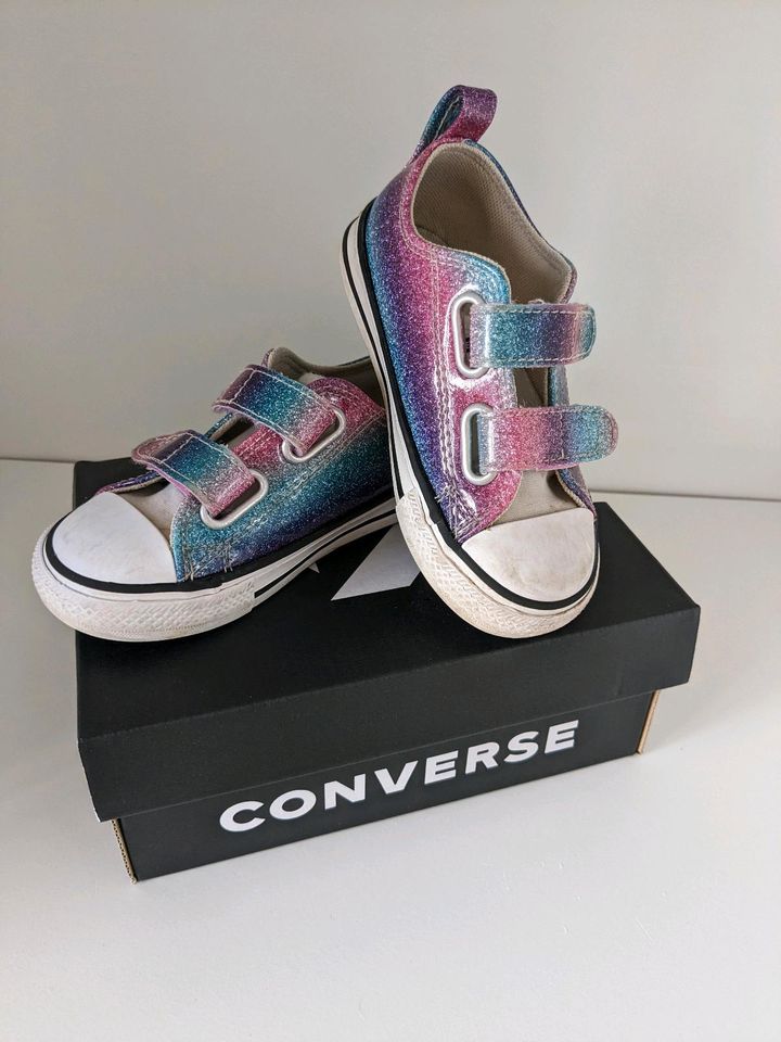 Converse Sneaker Gr. 23 Regenbogen Glitzer Mädchen in Bischweier