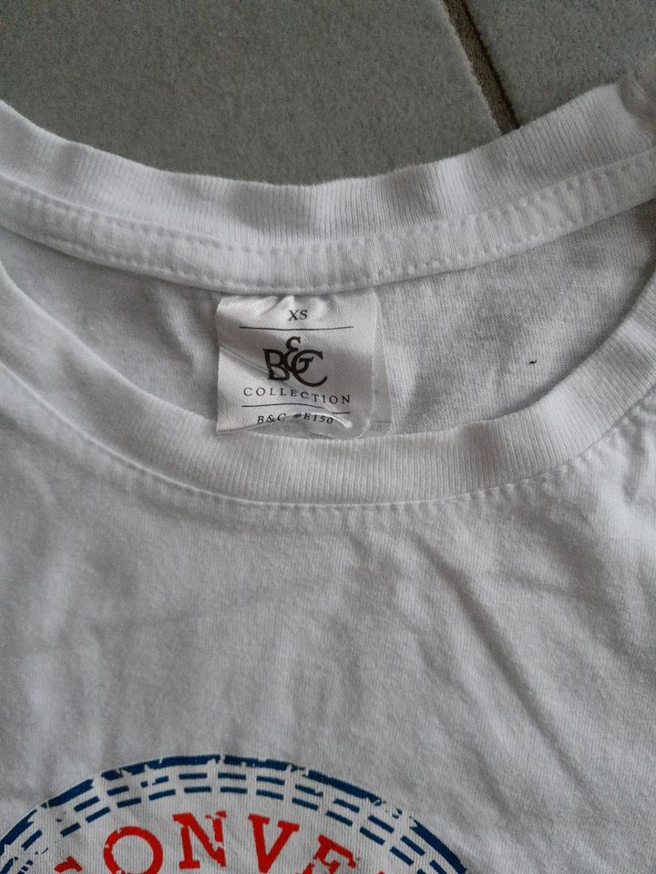 T-shirt Converse Gr.XS gerader Schnitt weiß in Schöllnach