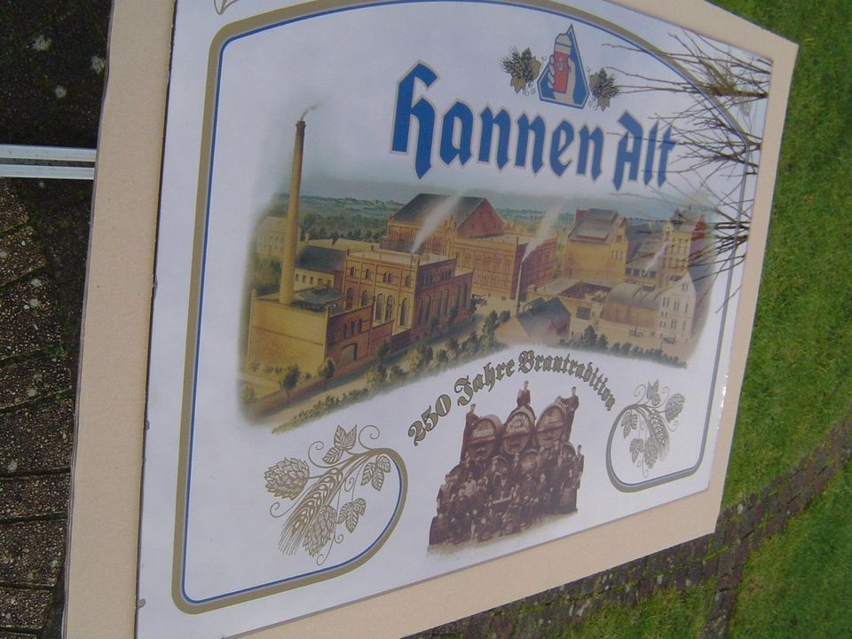 Reklameschild glas "Hannen Alt" in Gengenbach