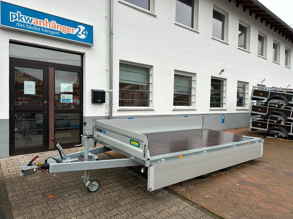 PKW Anhänger Unsinn Hochlader UH 3617-26-10 ALU 366x175cm 2600kg in Monzingen