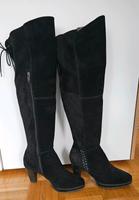 Damen Stiefel Overknee Veloursleder schwarz, Gr. 39, neuwertig Bayern - Hallstadt Vorschau