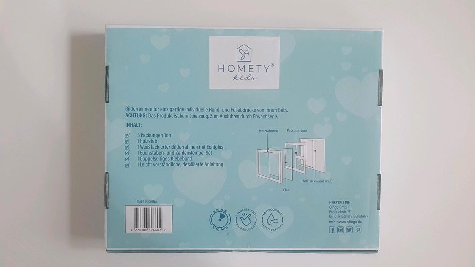 Homety Baby Handabdruck und Fußabdruck Set Neu in Dortmund