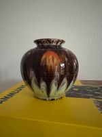 VINTAGE RETRO 70er Keramik Vase Klein Rund Türkis Orange Bayern - Niederalteich Vorschau