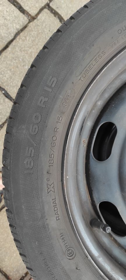 Sommerreifen 185/60 R15 Michelin mit Stahlfelge in Oberasbach