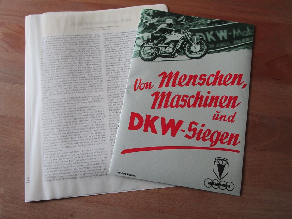 DKW Werbebroschüre 1936, Maschinen und DKW Siege in Limburg