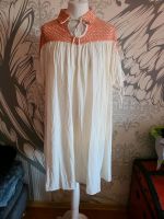 Kleid Plissee Gr.42 Creme Orange Babydoll Weite A-Linie Bayern - Bodenkirchen Vorschau