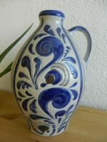 Westerwälder Keramik Steinzeug Boden Vase Henkel Krug blau-grau Rheinland-Pfalz - Wirges   Vorschau