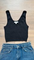 H&M Crop Top Stricktop, grau, schwarz Sommer, Gr XS Baden-Württemberg - Rainau Vorschau