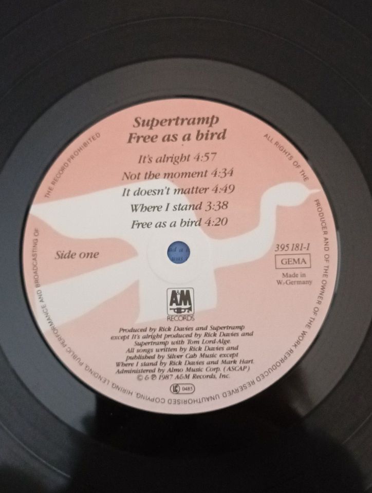 Supertramp Free as a bird Vinyl LP in Wörth am Rhein