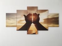 Christliches Bild Kreuz mit Hände Sonne an Hessen - Wiesbaden Vorschau