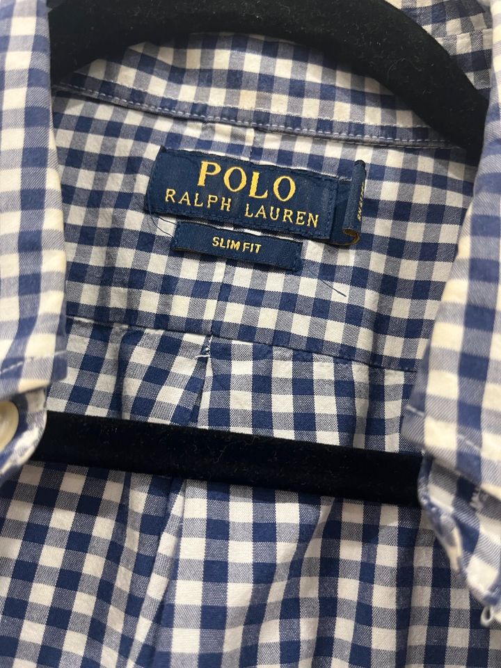 Herren Polo Ralph Lauren Hemd gr.M blau weiß in Wabern