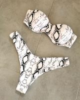 Push Up Bandeau Bikini mit Schlangenmuster Nordrhein-Westfalen - Lüdenscheid Vorschau