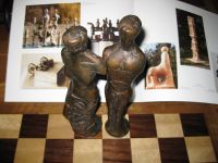 2 Bronzefiguren Schachspiel Dame König Prof. Aschermann Wien 1989 Rostock - Stadtmitte Vorschau