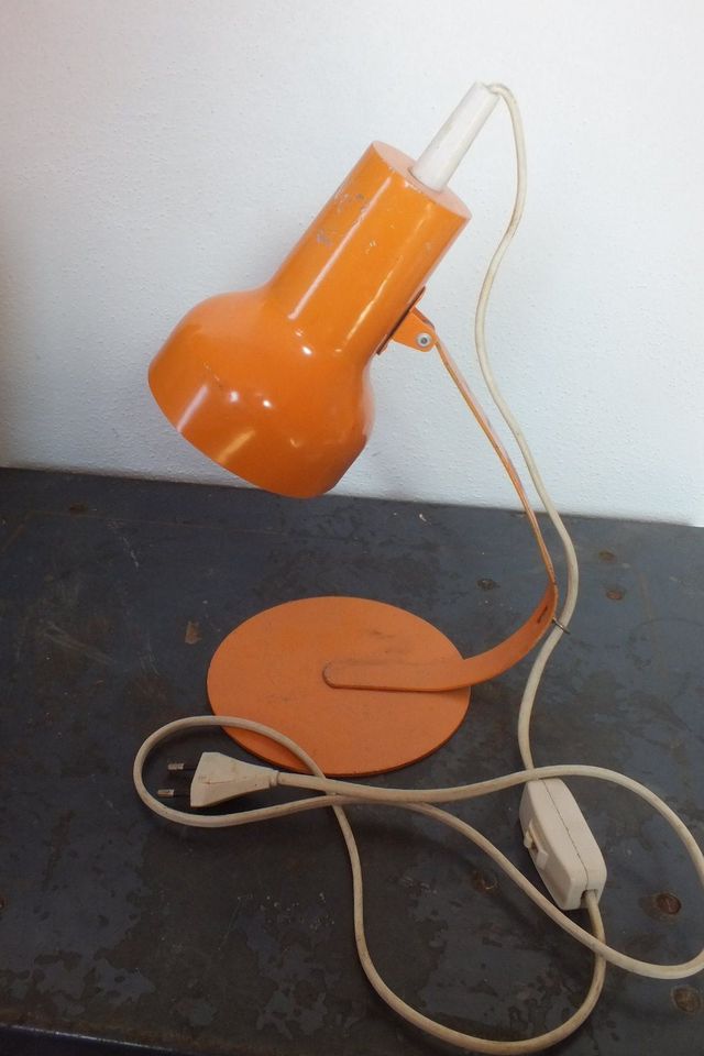 Lampe Orange 70er Jahre retro Schreibtisch in Pocking