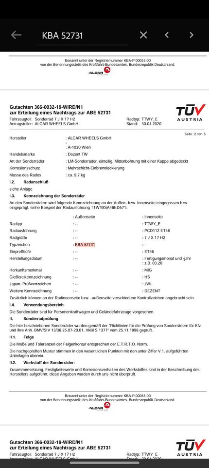 Dezent Felgen schwarz + Winterräder 17 Zoll - 225 45 R17 91H in Obertshausen