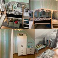 Komplettes Kinderzimmer zu verkaufen mint/grau mit Hausbett Kreis Pinneberg - Wedel Vorschau
