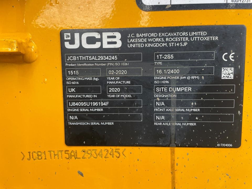 Dumper JCB 1T-2S5 **Wenig Stunden** in Südlohn