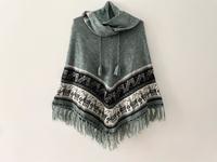 Poncho Strick Babyalpaka aus Peru mit Schal und Fransen München - Au-Haidhausen Vorschau