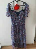 Kleid mit Trägern 38 blau geblümt knielang, wie neu Kr. München - Oberschleißheim Vorschau