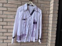 BONITA weiße Bluse langarm mit lila Applikationen Gr. 46 Baden-Württemberg - Schönaich Vorschau