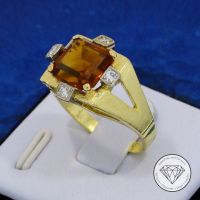 M*169787 Wert 1.160,- Citrin Brillant Ring 585 Gold 14 KT XXYY Essen - Karnap Vorschau