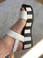 Sandalen, weiß-schwarz mit Plateau, Gr.38, Leder Kr. Passau - Passau Vorschau