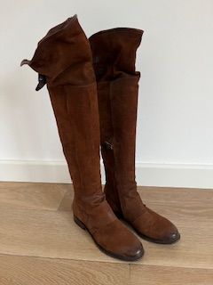 AS 98 Overknee Stiefel braun mit tollen Schnallen Gr. 39 in Rosengarten