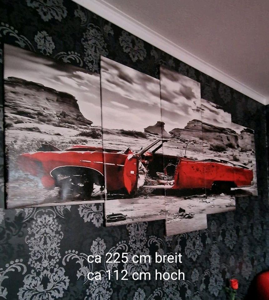 5 teiliges Wandbild (Autowrack) 225x112 cm in Paderborn