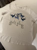 T-Shirt Rich & Royal weiß Glitzer Kolibri Vögel M NP 50€ Bielefeld - Joellenbeck Vorschau