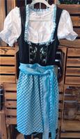 Dirndl Gr. 34 XS  Hingucker türkis mit Trachtenkette Hessen - Wehrheim Vorschau