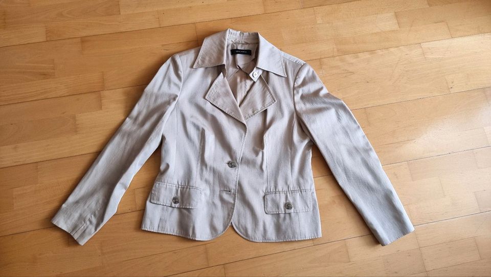 Kim Kara Damen Blazer Jacke Übergangsjacke Gr. 42 beige in Emmendingen