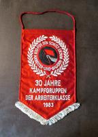 Wimpel 28x17 Satin gestickt DDR * Sozialismus Brigade SED Bauern Hessen - Bensheim Vorschau