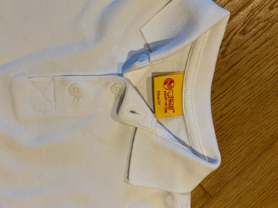 Weißes Steiff-Polo-T-Shirt in Wertingen