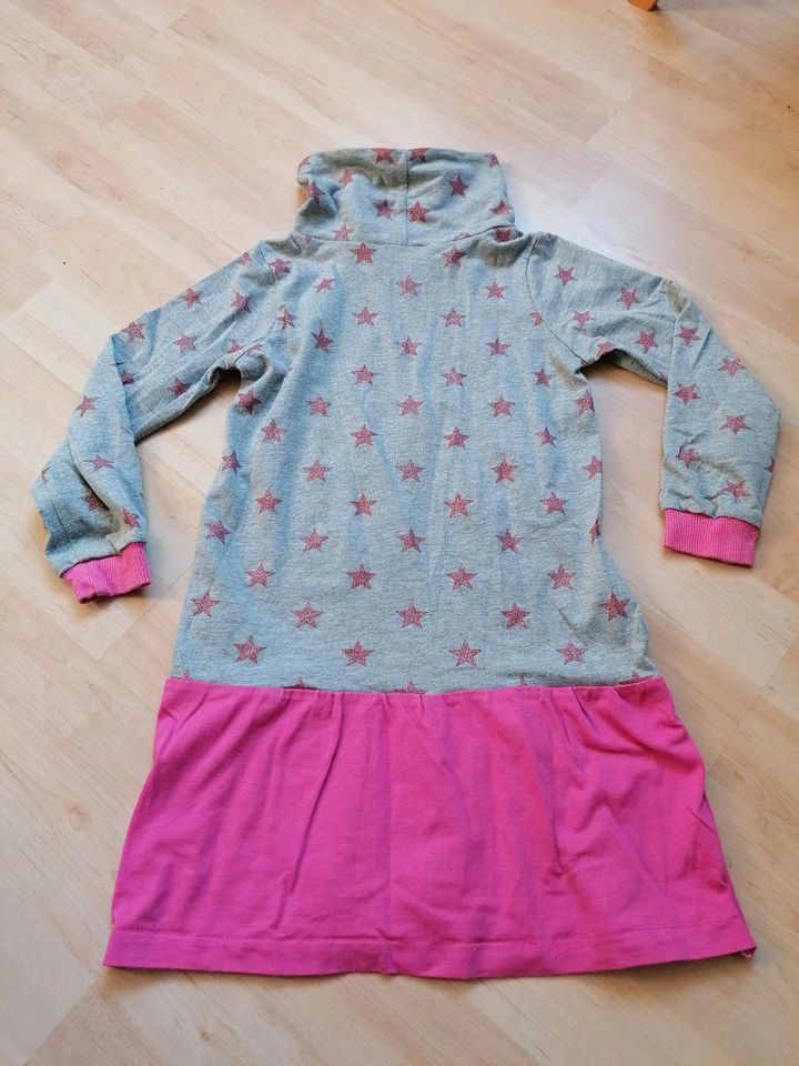 Kleid, handmade, Gr. 110, langarm, rosa/ grau in Spreenhagen