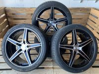 Alufelgen Felgen Sommer Schwarz Schwarz 245/35 19 Zoll Kompletträder Winterreifen Axxion AX7 Audi A4 B8 8K A6 4F Mercedes C Klasse W205 E Klasse W213 Cabrio Coupe R1EC 5x112 5/112 ET45 Hessen - Rodgau Vorschau