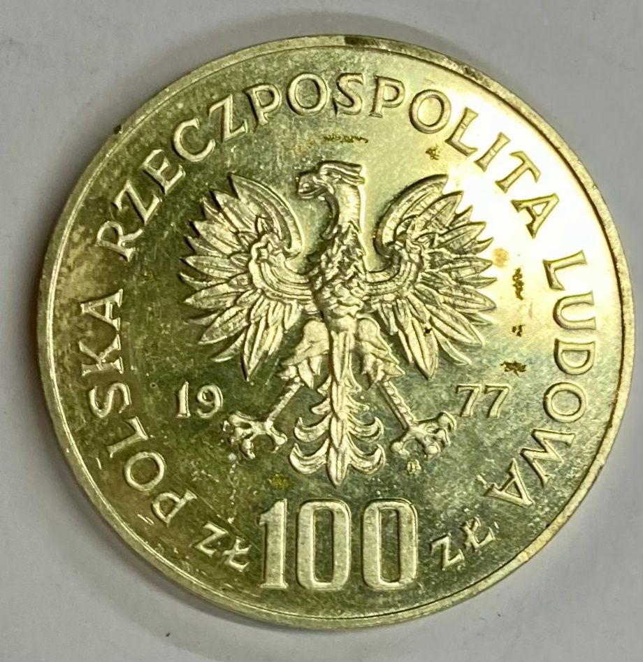 Polen, Volksrepublik 100 Zloty 1977 Władyslaw Reymont in Hemmingen
