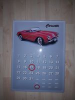 Ewiger Kalender Wellblech grau mit roter Corvette 38x29cm Wandsbek - Hamburg Duvenstedt  Vorschau