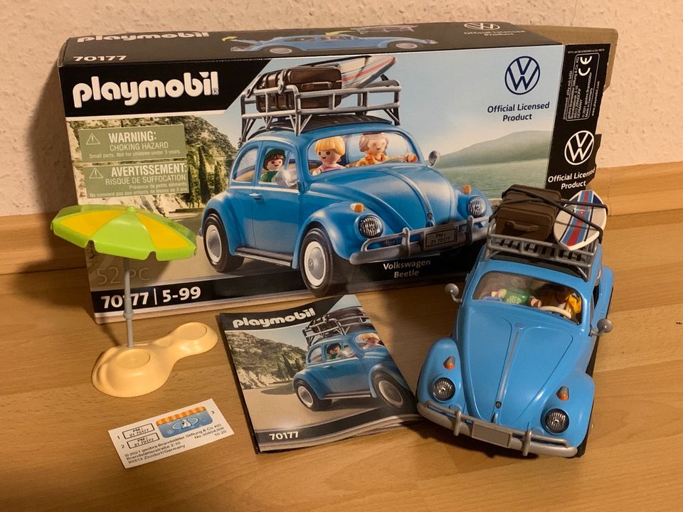 Playmobil Volkswagen Käfer hellblau Spielzeugauto