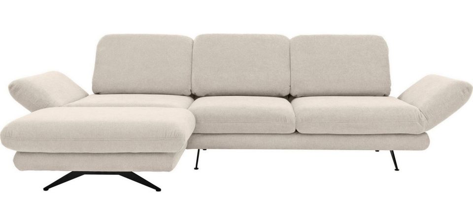 Ecksofa + Hocker 252x161cm Saletto Creme Beige Armlehenverstellun in Köln