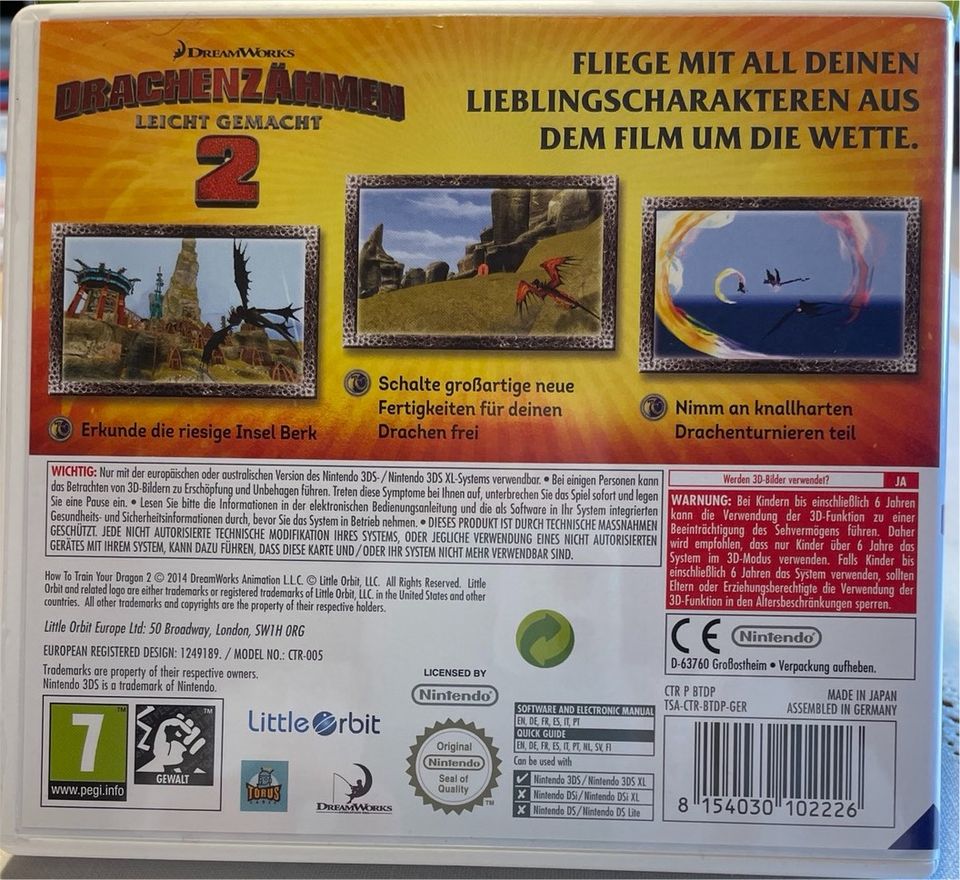 Nintendo DS Spiel DRACHENZÄHMEN LEICHT GEMACHT 2 in Neschwitz