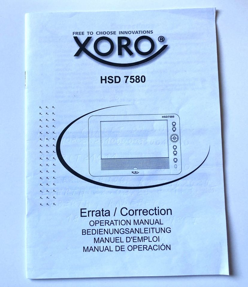 XORO HSD 1580 Tragbarer DVD Player mit Zubehör in Radeberg