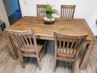 Tisch mit Stühlen massivholz Akazienholz Niedersachsen - Langenhagen Vorschau