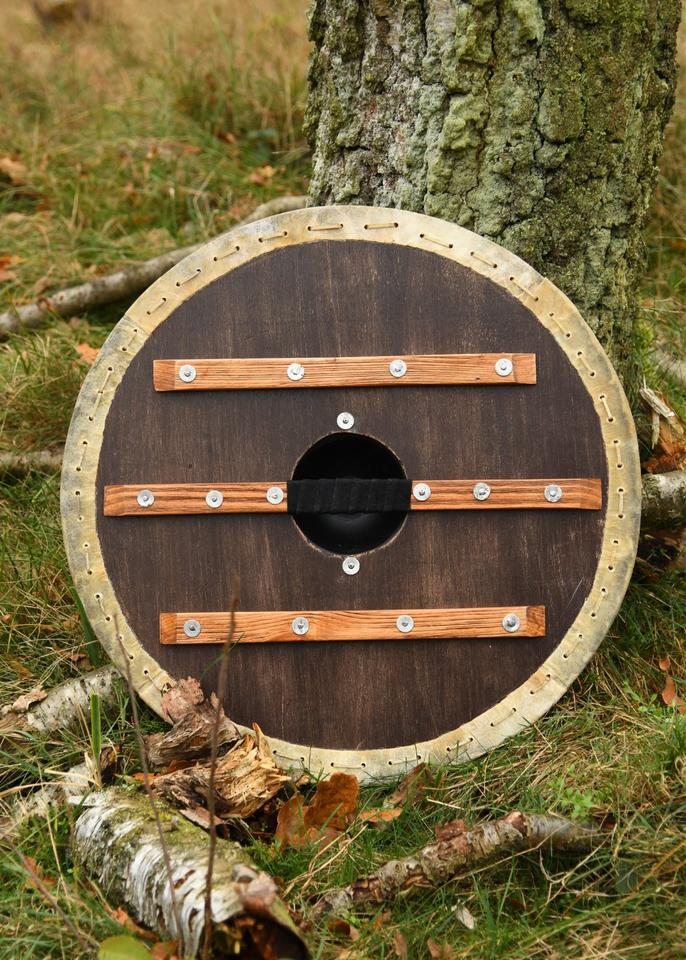 Wikingerschild 'Vegvísir' mit Rohaut-Umrandung, 60 cm Mittelalter in Schönebeck (Elbe)