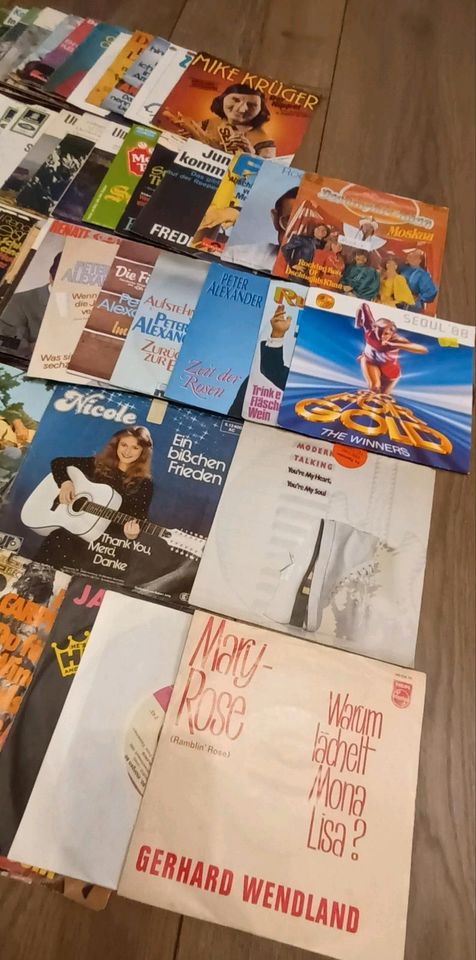 93 Schallplatten Vinyl Sammlung 76 Singles und 17 LP's in Oberhausen