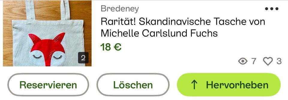 Rarität! Skandinavische Tasche von Michelle Carlslund Fuchs in Essen