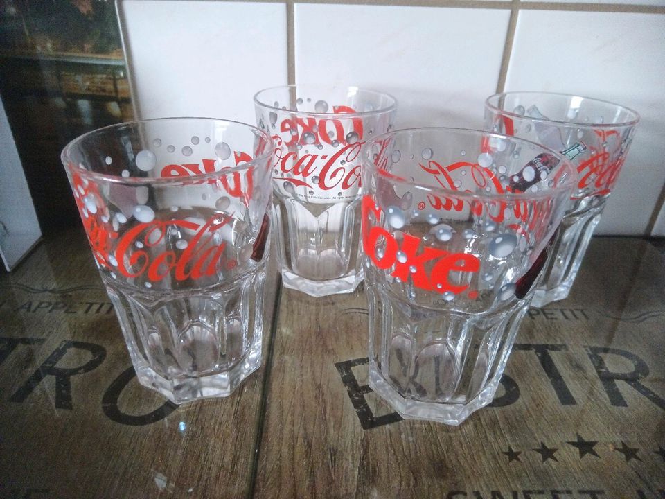 4x Coca Cola Longdrinkgläser in Rodenberg