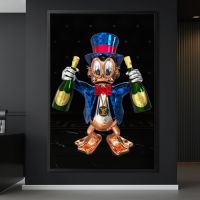 Wandbild Leinwand mit Rahmen, Scrooge Mcduck Sekt , Luxus Deko Stuttgart - Stuttgart-Ost Vorschau