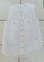 Weiße leichte Bluse mit Punkten von H&M Gr 38 Brandenburg - Kolkwitz Vorschau